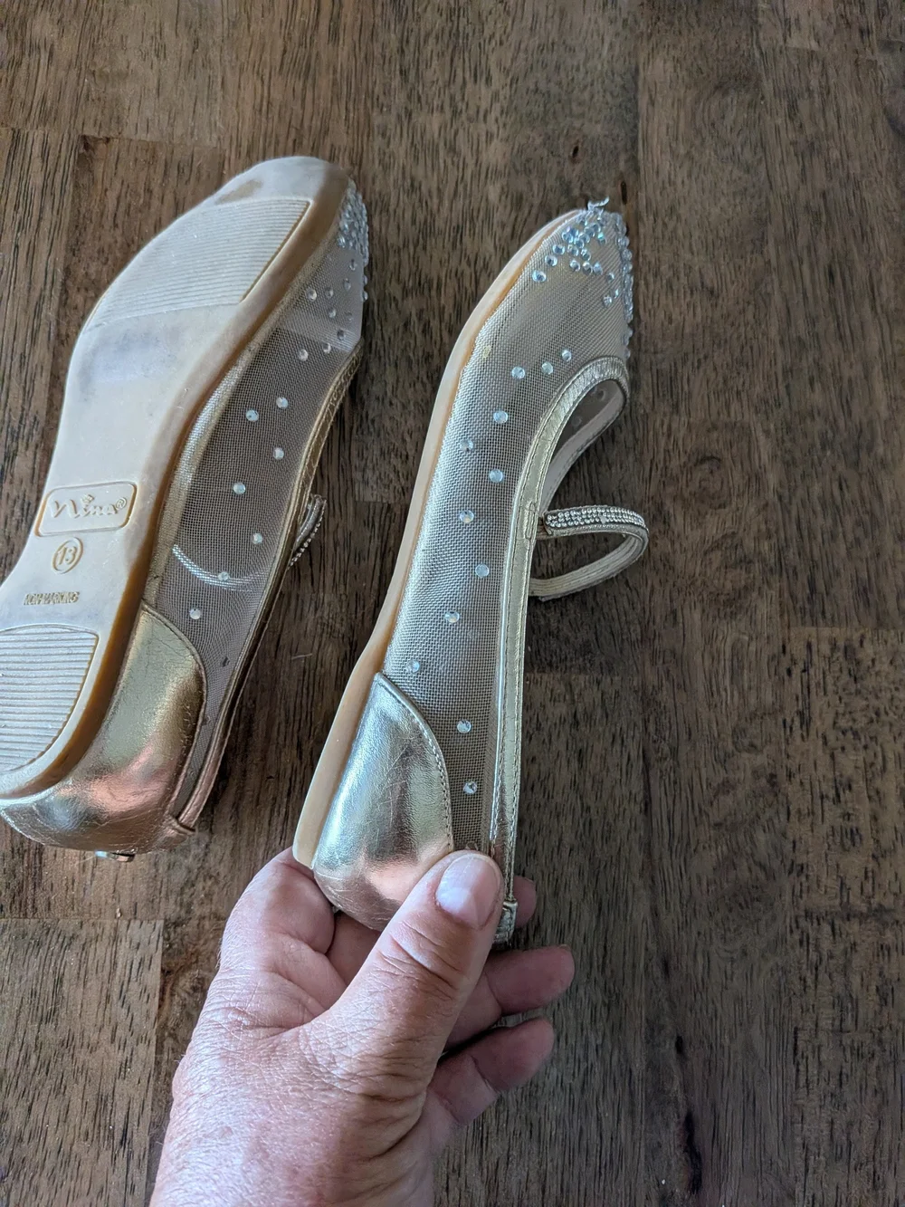 Unisa Kids Ivory Pearl Embellished Mary Jane Flats